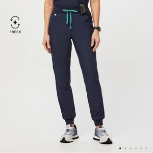 FIGS High Waisted Zamora Joggers FreeX Navy Small Petite SP NWT